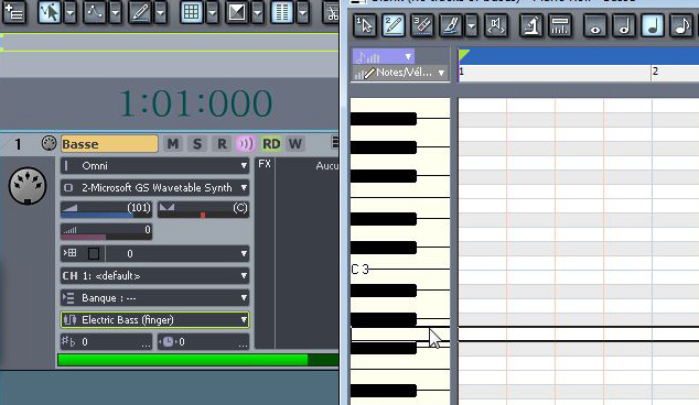 clic sur clavier
