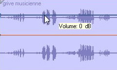 niveau par défaut de l'enveloppe de volume