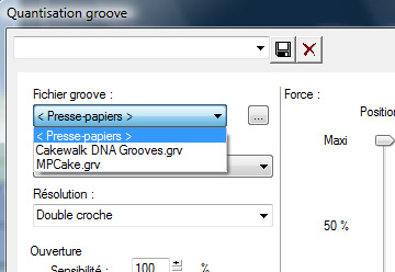 Fichier groove : Presse papiers