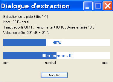 Extraction des pistes